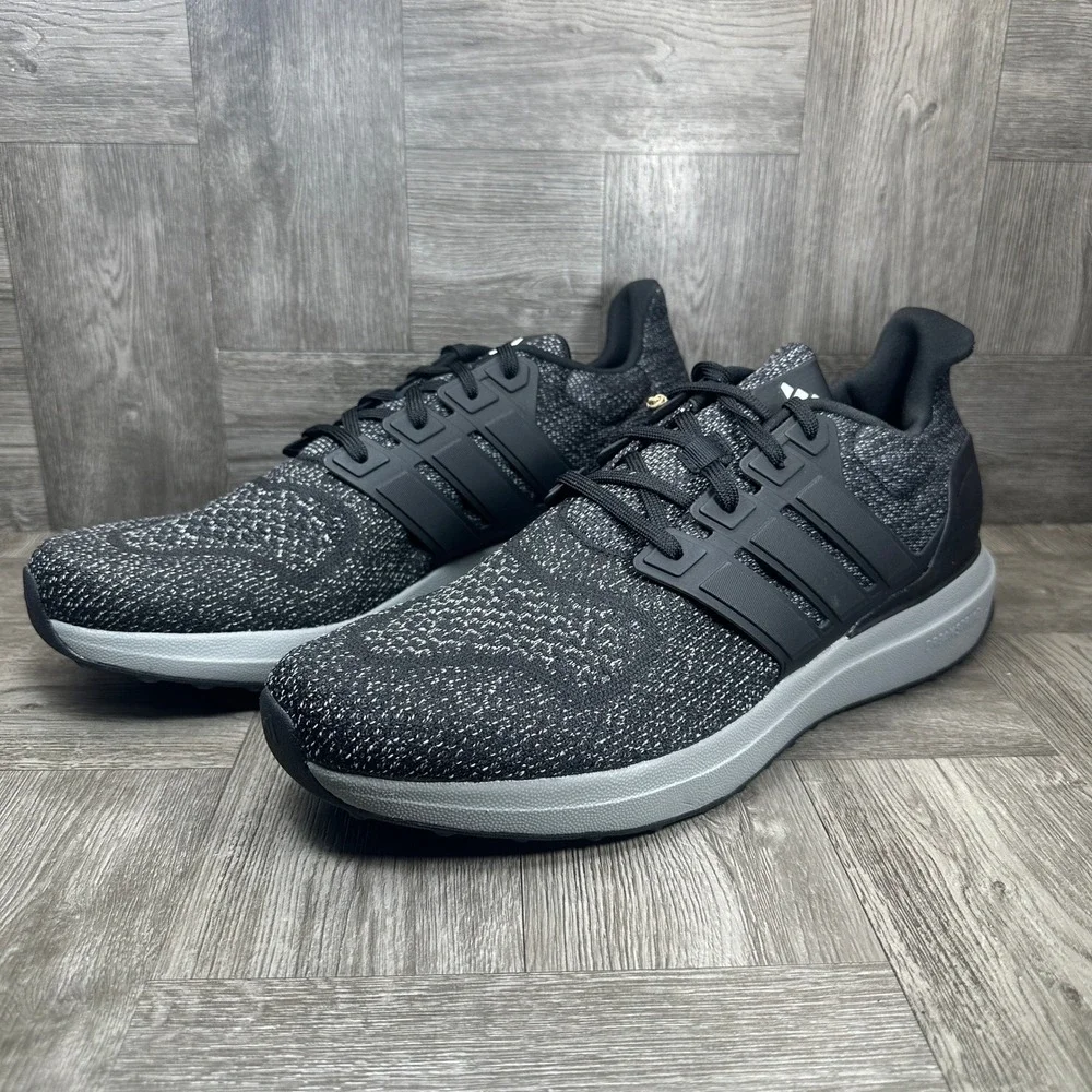 Adidas Ultradream DNA Mens 14 Black Grey Knit Running Shoes NEW JP7690